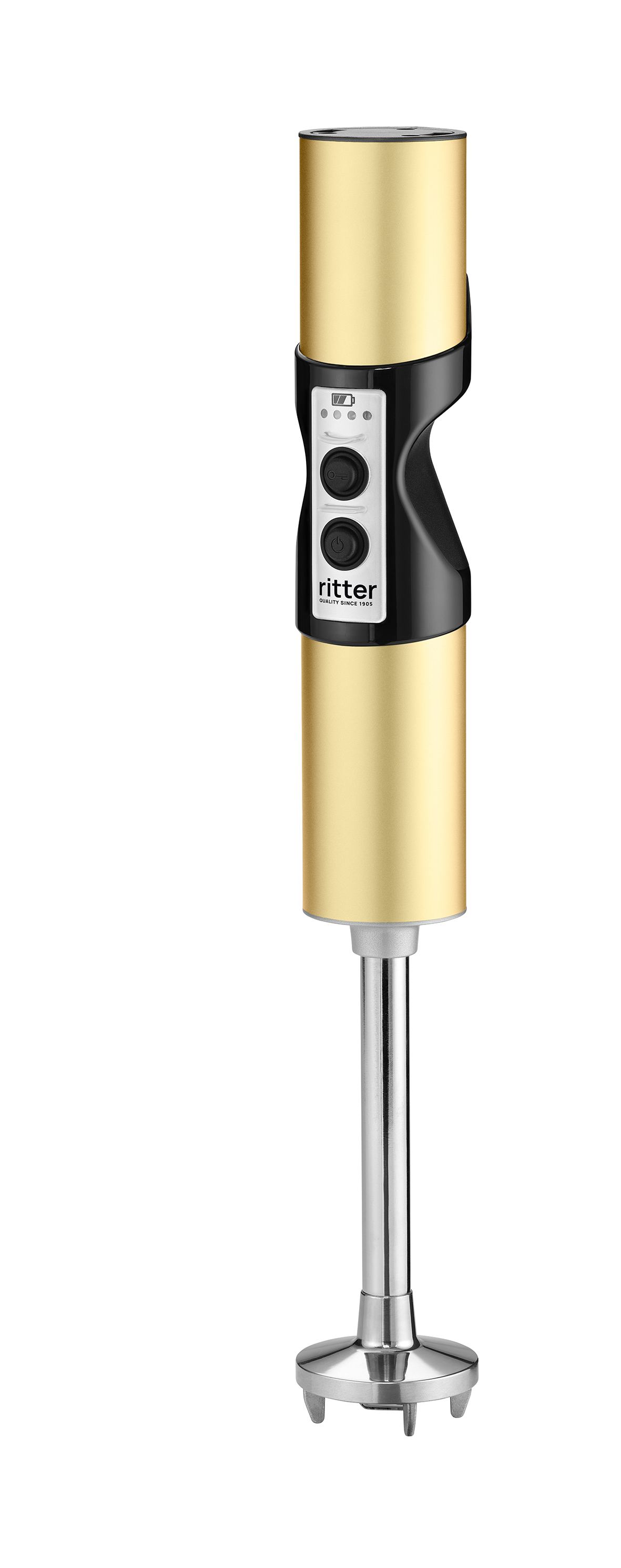 Electric hand blender in gold