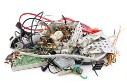 A picture of cable scrap. A picture of cable scrap.