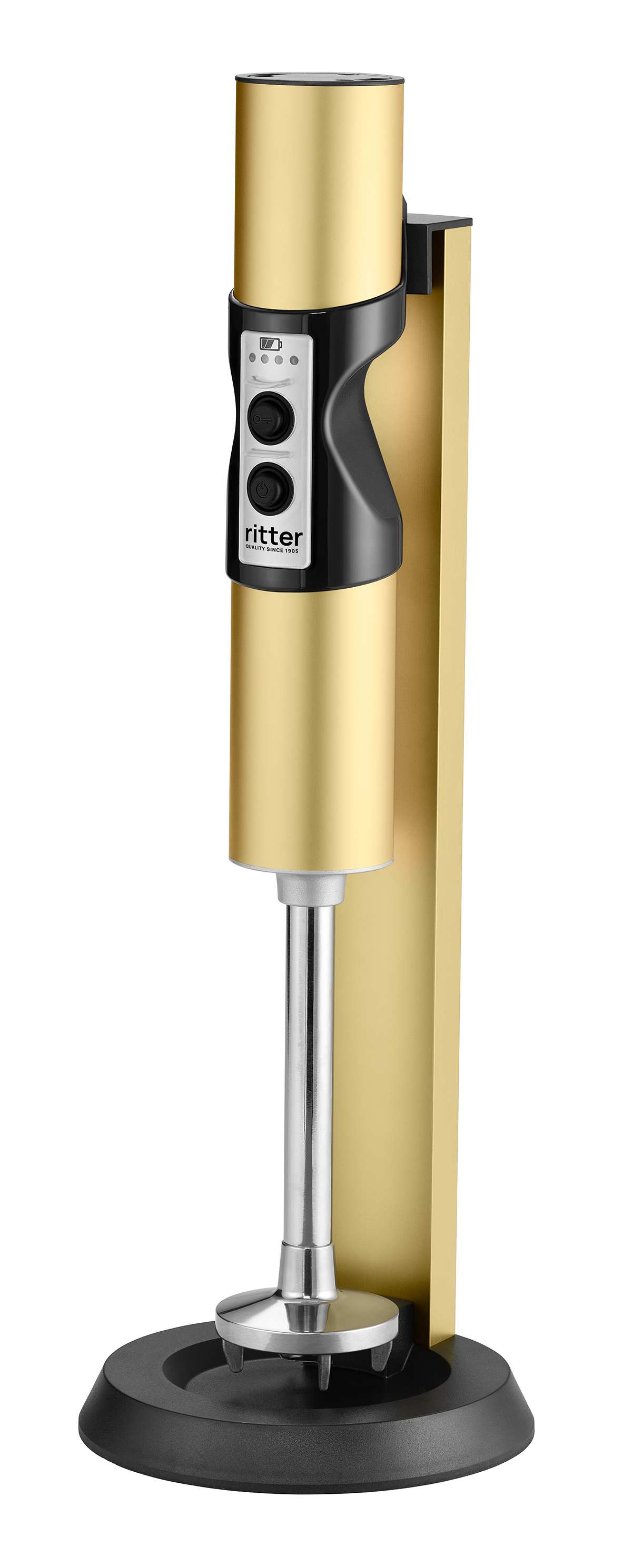 Electric hand blender in gold