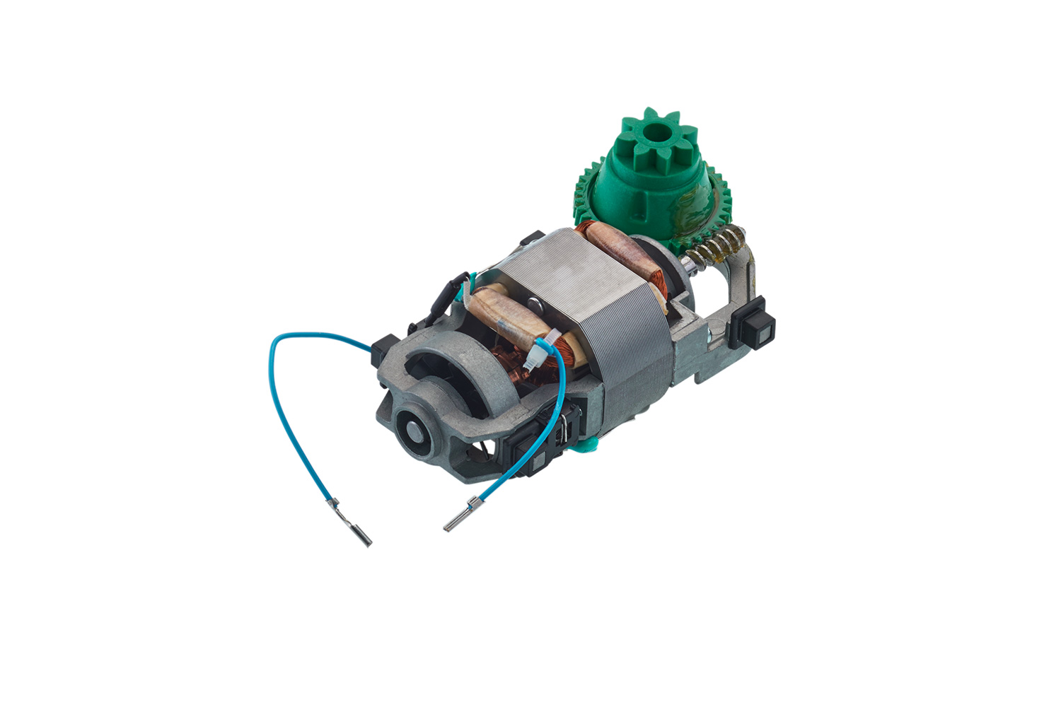 Motor with a green gear (left-handed operated)
