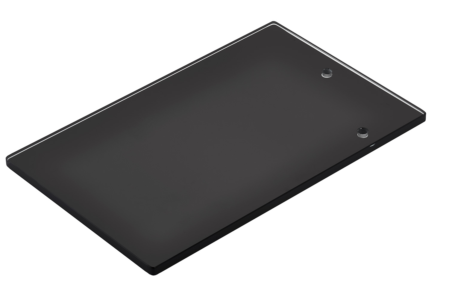 Glass bottom panel, black