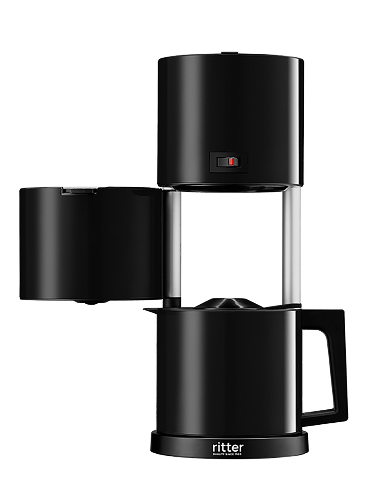 Kaffeemaschine, seitliche Ansicht