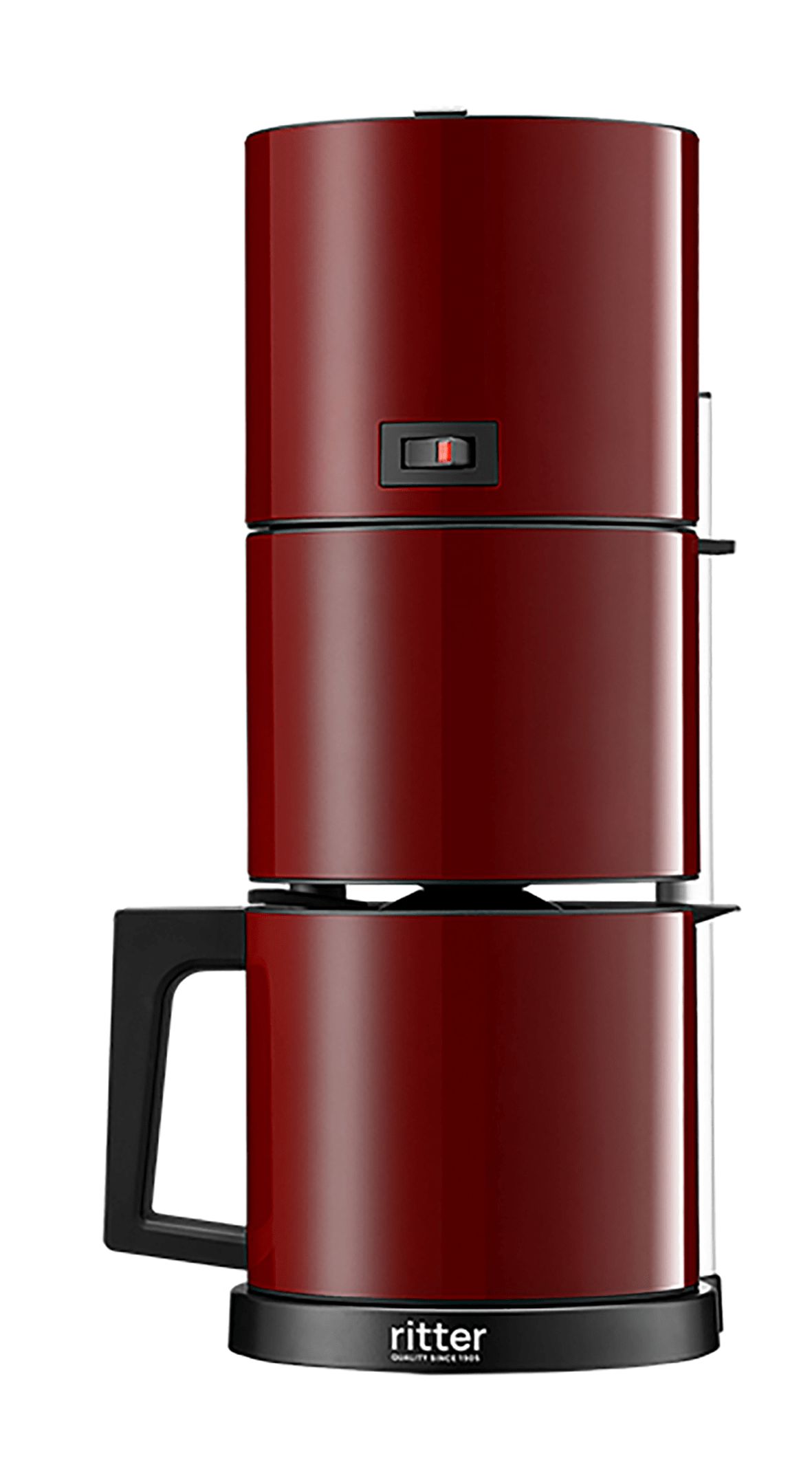 Kaffeemaschine, seitliche Ansicht
