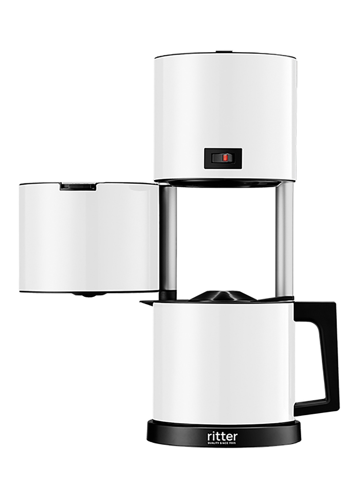 Kaffeemaschine, seitliche Ansicht