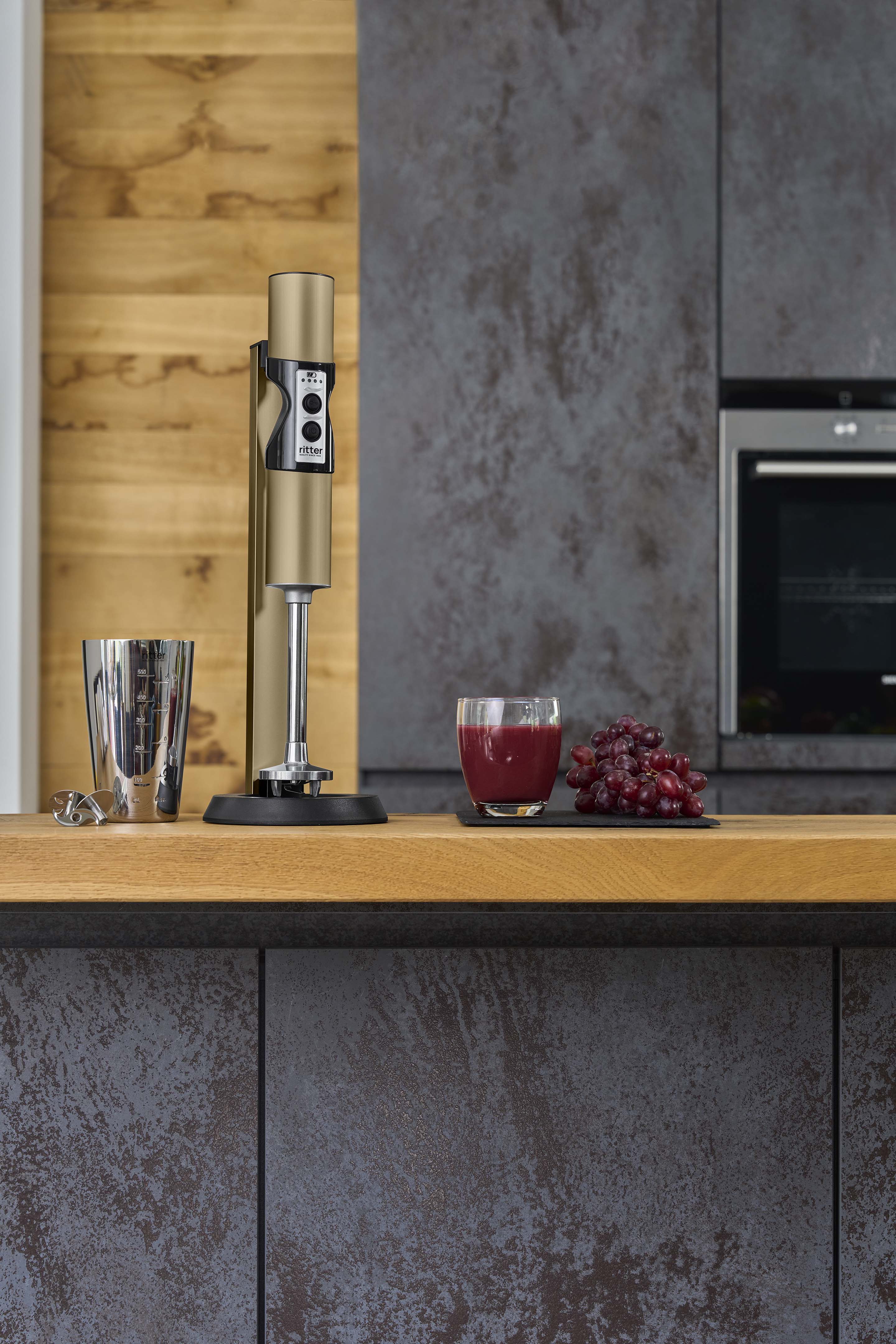 Electric hand blender in a modern kitchen