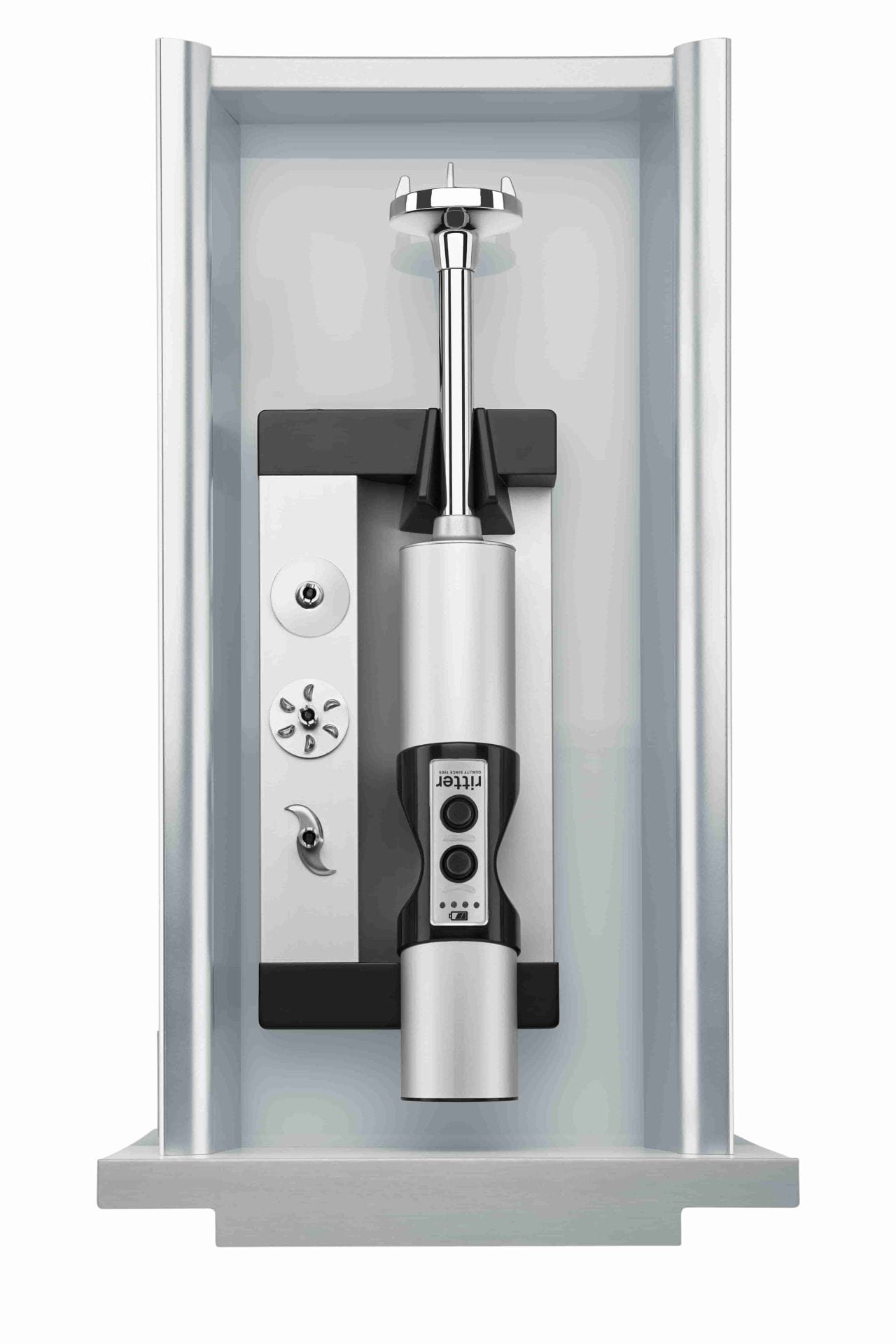 Electric built-in handblender in silver