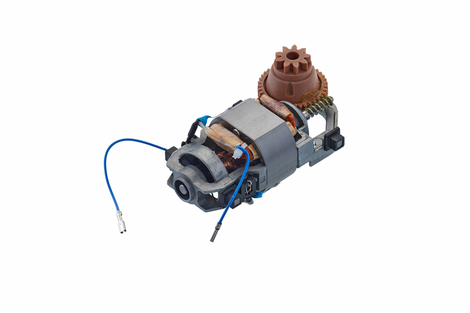 Motor mit braunem Antriebsrad (linksgeführt für Einbaugeräte) Motor mit braunem Antriebsrad (linksgeführt für Einbaugeräte)