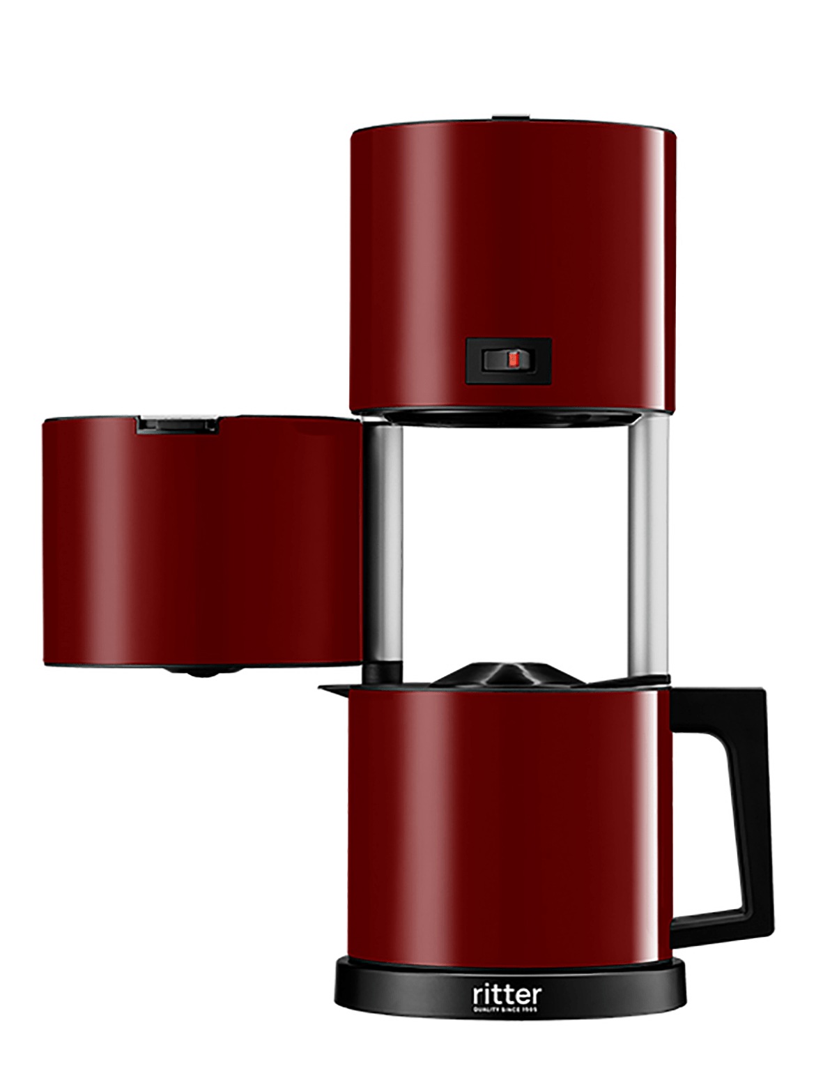 Kaffeemaschine, seitliche Ansicht