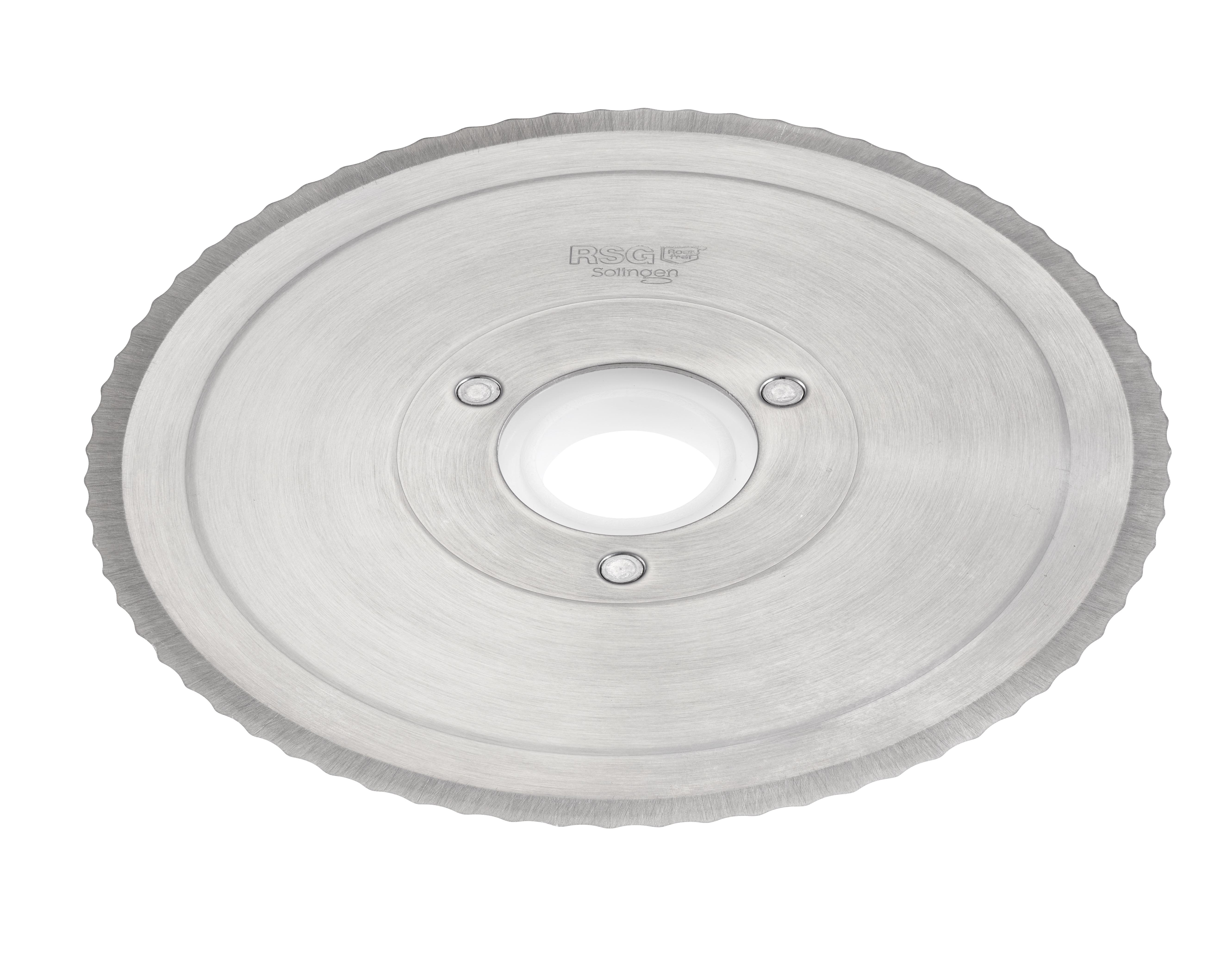 Zubehör Serrated stainless steel blade with white toothed wheel, for manual slicers with a diameter of 17 cm