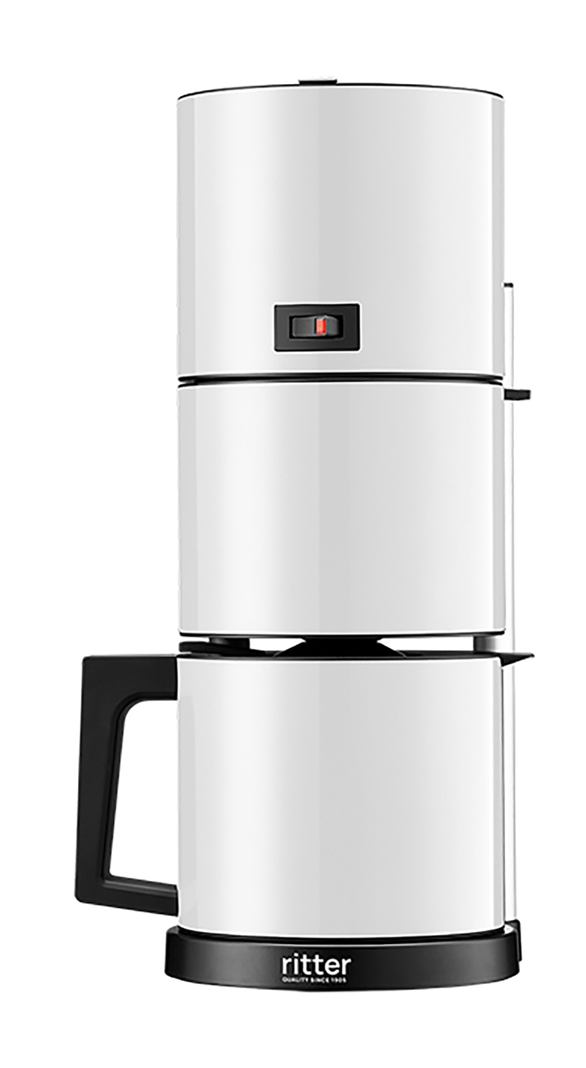 Kaffeemaschine, seitliche Ansicht