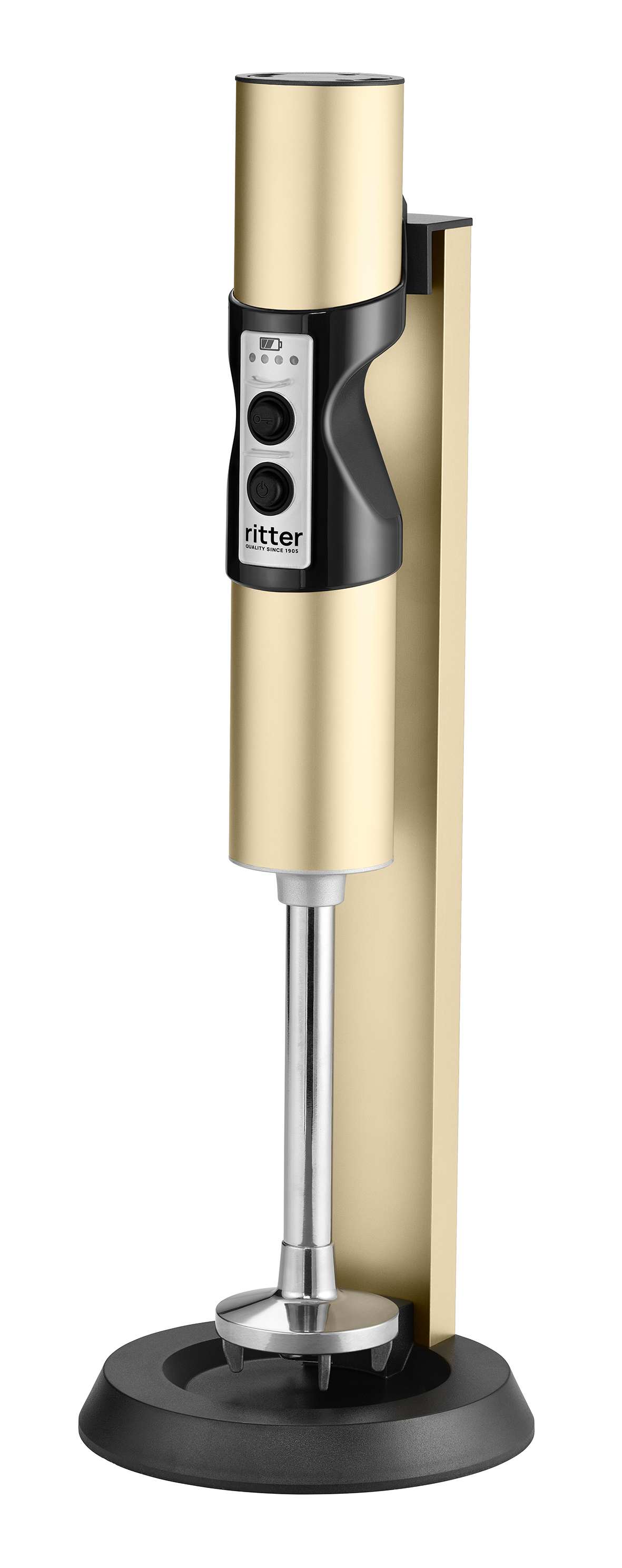 Elektrischer Stabmixer, seitliche Ansicht