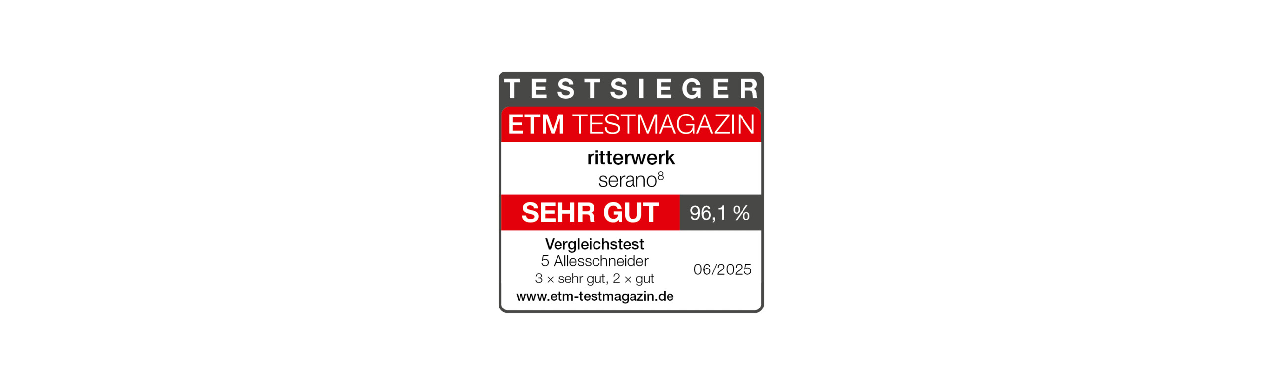 serano 8 ETM Auszeichnung